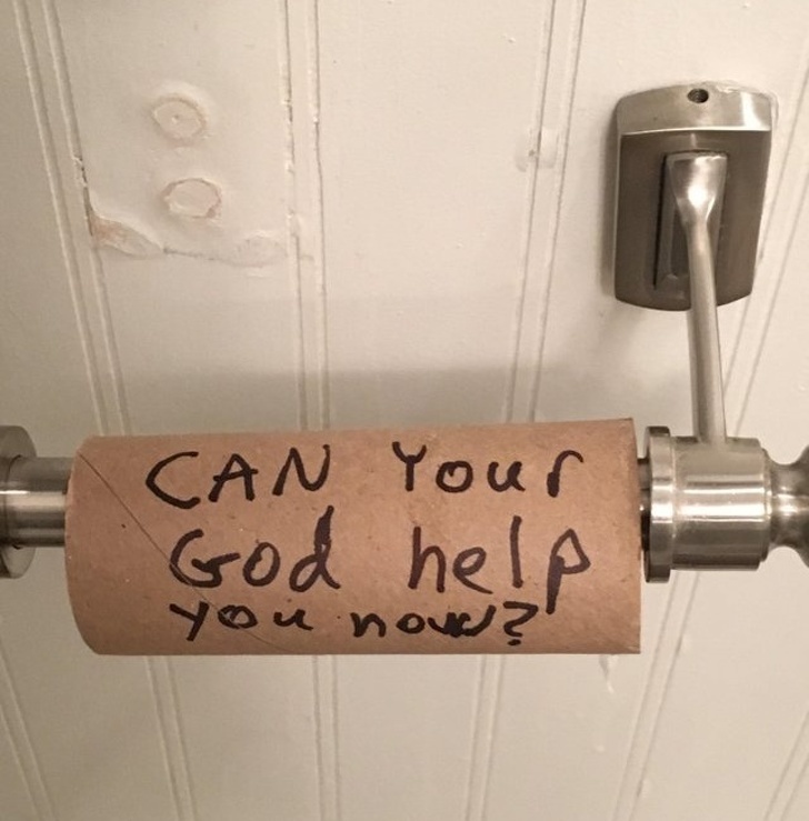 So, do you still believe in God? - Religion, Humor, Toilet paper