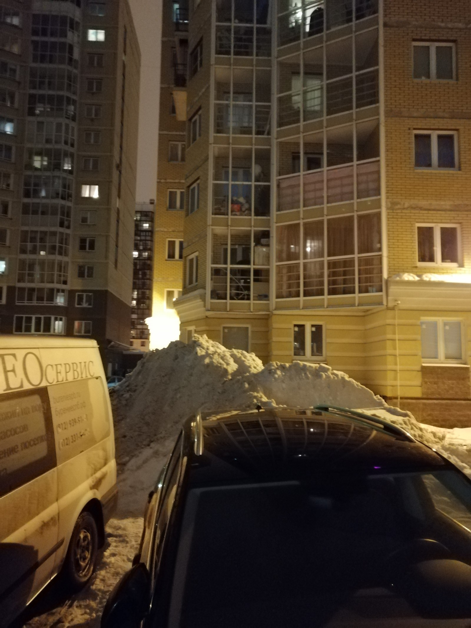 I always dreamed of a house in the mountains - My, Saint Petersburg, Snow removal, Snow, Longpost