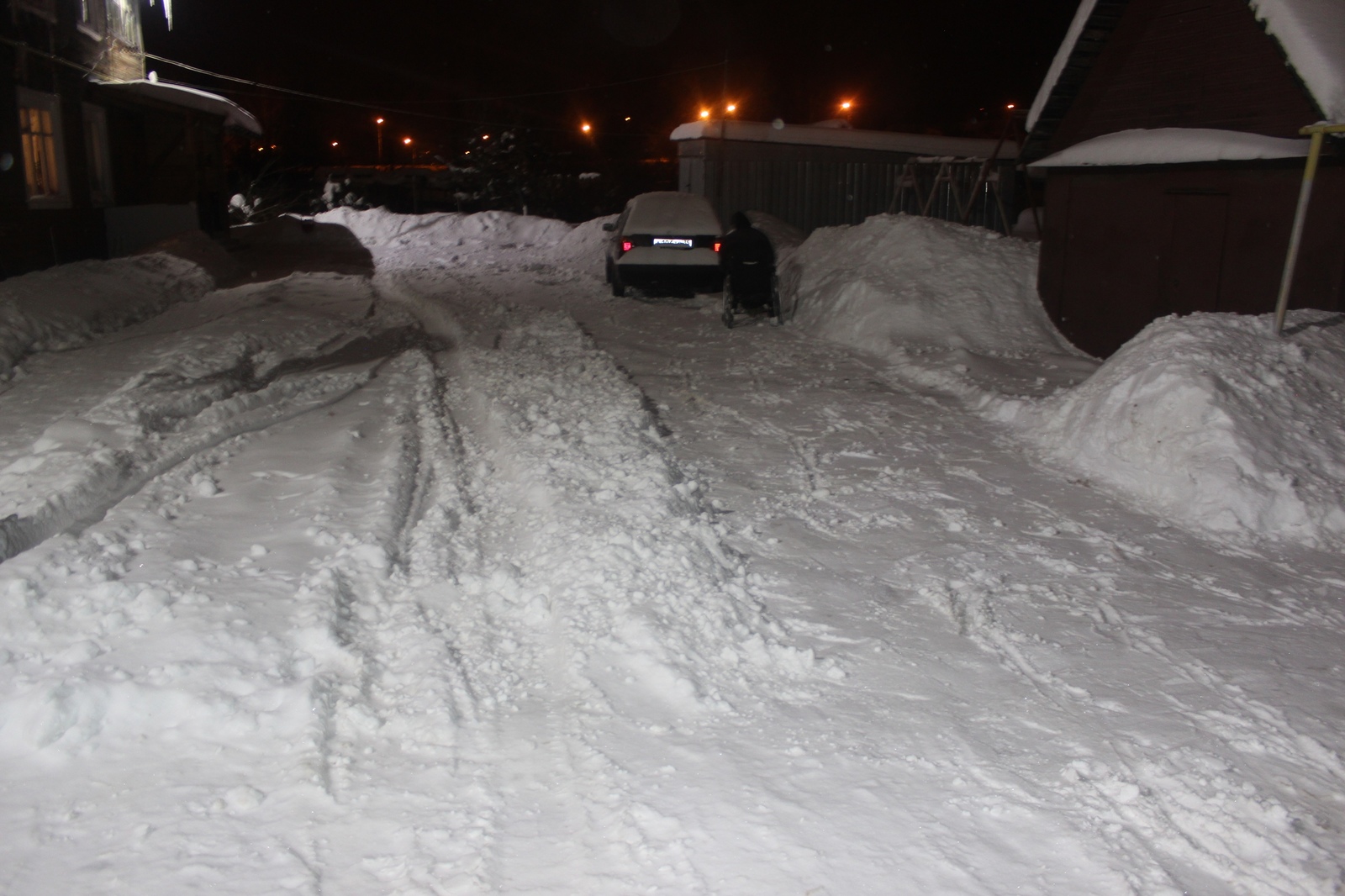 A real man! - A real man, Cleaning, Longpost, Snow, Disabled person