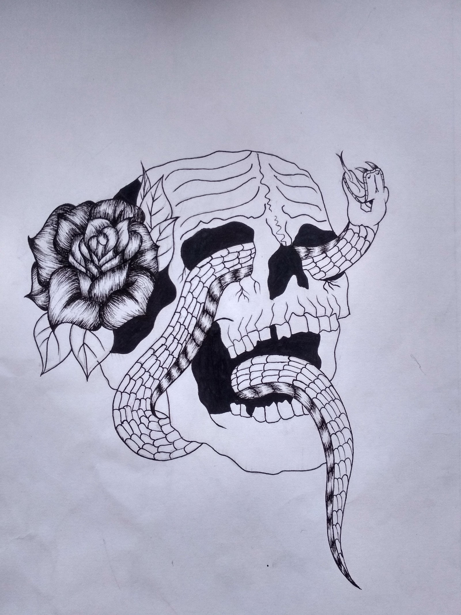 My Drawing - Моё, Процесс рисования, Snake, Змея