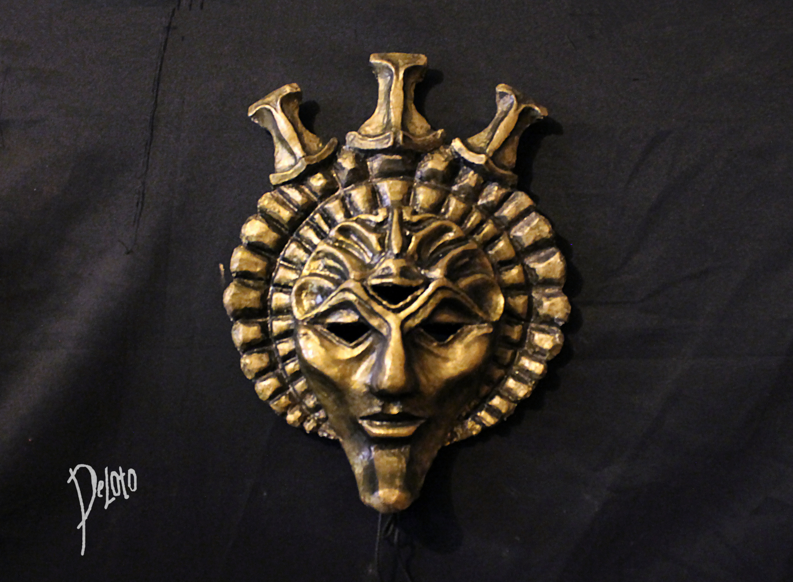 Mask of Dagoth Ur (based on The Elder Scrolls III: Morrowind) - My, The elder scrolls, The Elder Scrolls III: Morrowind, Needlework without process, Mask, Games, Craft, Handmade, Deloto, Longpost