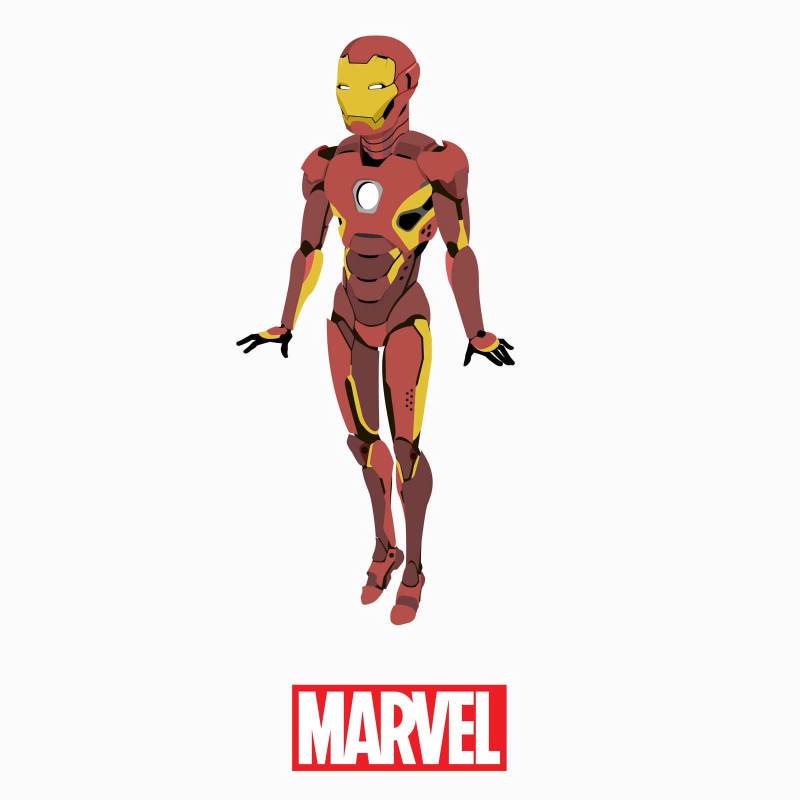 iron Man - My, Marvel, iron Man, Art, Drawing, Adobe illustrator, Longpost