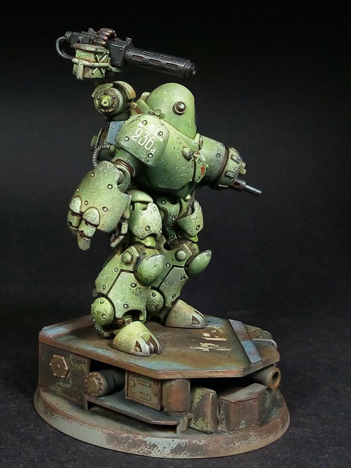 Kastelan Robot (Soviet dieselpunk) - My, Miniature, Warhammer 40k, Modeling, Longpost