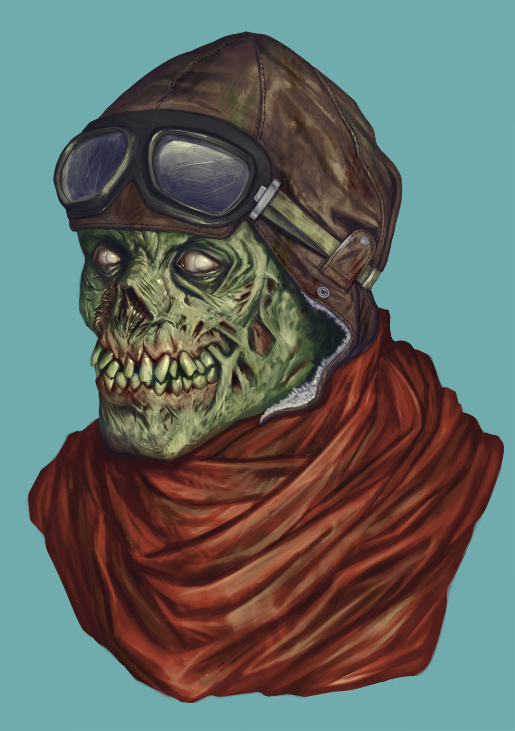 Biker Z - My, Zombie, Bikers, Post apocalypse, The dead, Scull, Kripota, Horror, Art, Motorcyclists