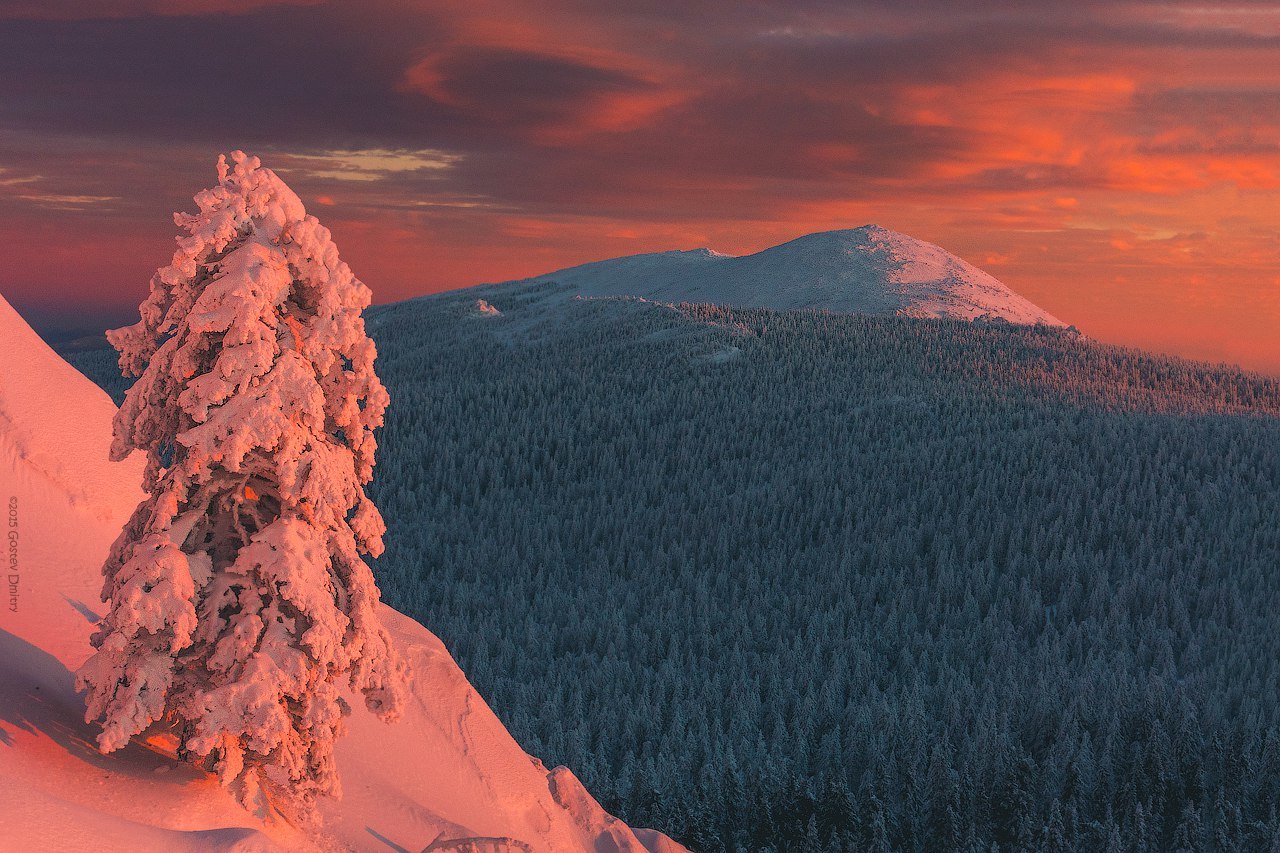 Гора Круглица. Таганай - Урал, Южный Урал, Горы, Таганай, Зима, Природа, Фотография