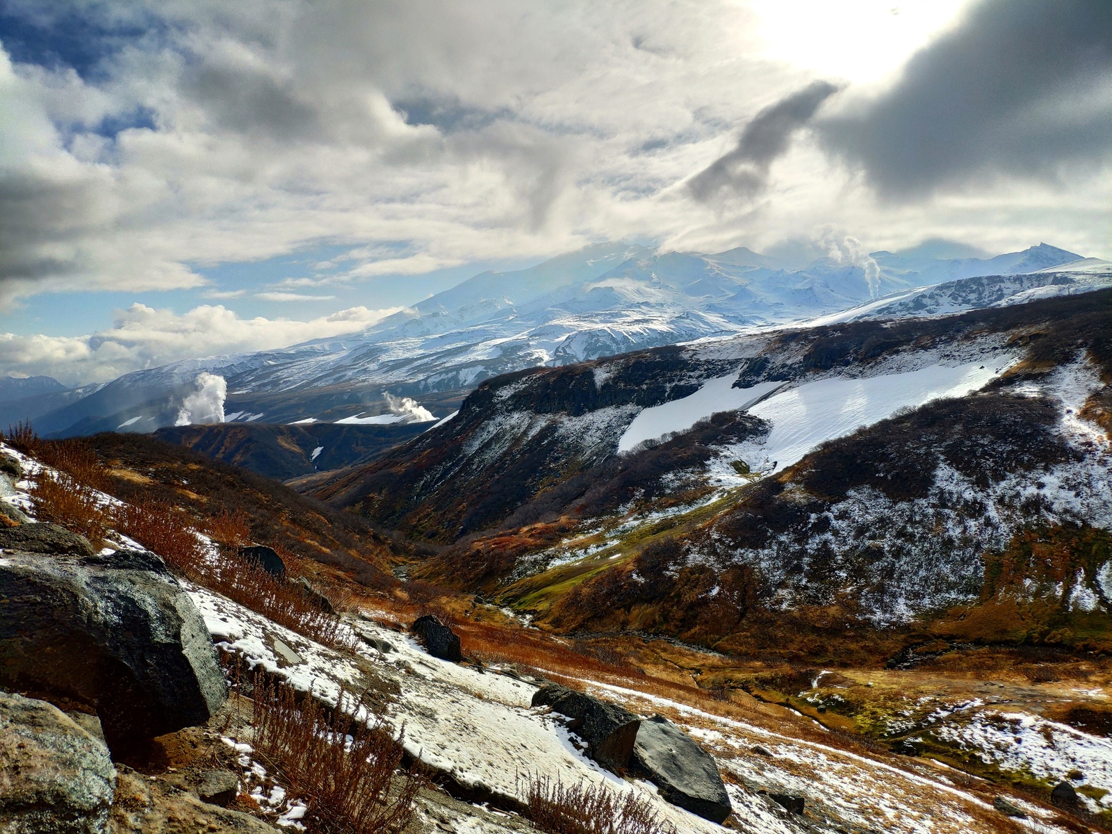 Kamchatka, in the area of ??Mutnovskaya GeoPP - My, Kamchatka, beauty of nature, The nature of Russia, Landscape, Mutnovskaya GeoES-1