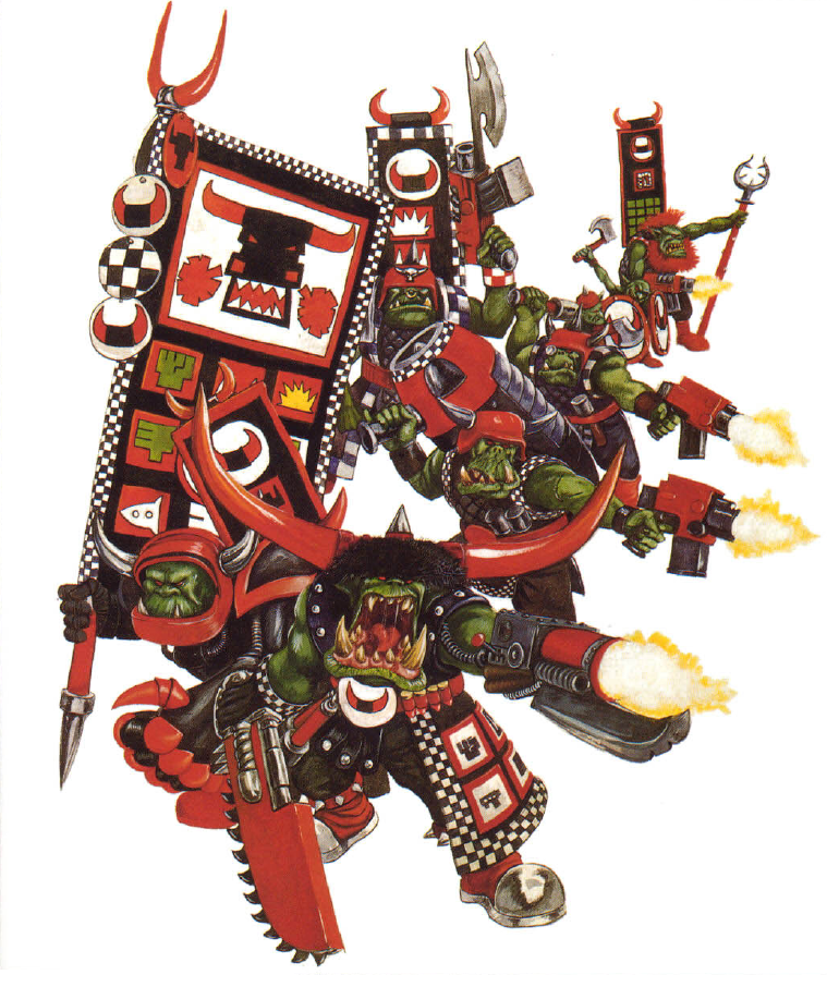 Warhammer 40.000 Rogue Trader Era Orks. Klans - Моё, Warhammer 40k, Wh Art, Old Warhammer, Длиннопост