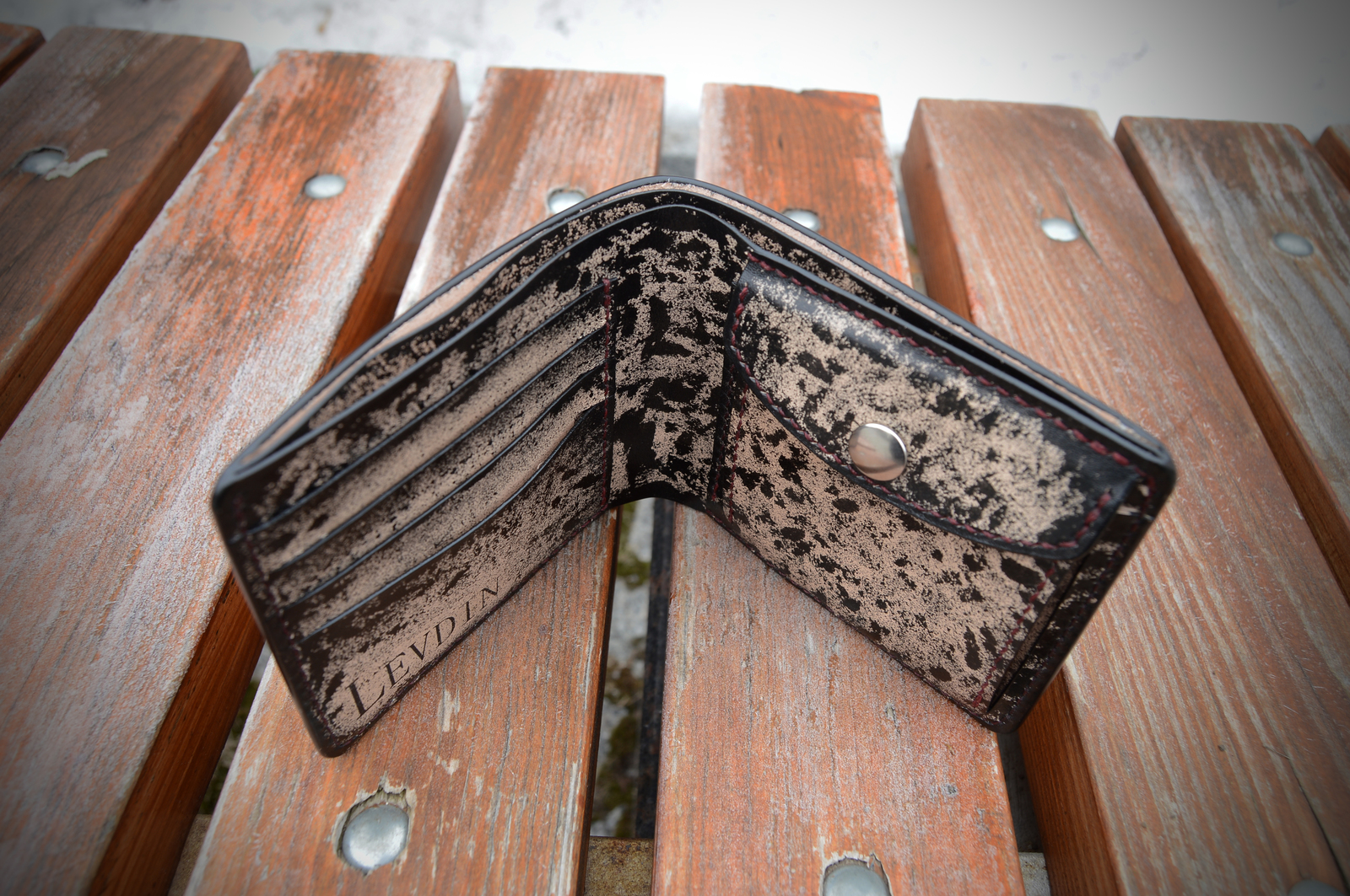 Wallet for the dentist. - My, Smile, Teeth, Embossing on leather, Leather, Wallet, Longpost