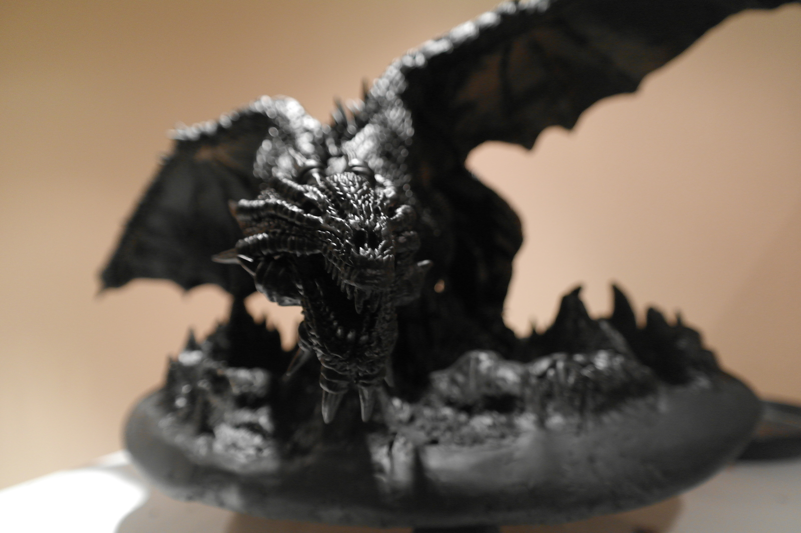 Black dragon (polymer clay) - My, Polymer clay, Needlework with process, Sculpting, Longpost, The Dragon, Fantasy