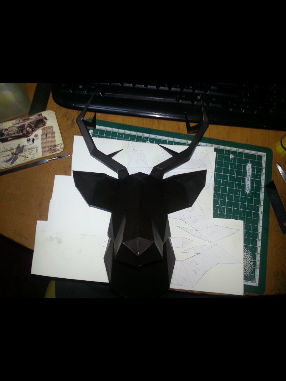 paper deer - My, Pepercraft, Pepakura, Longpost, Papercraft