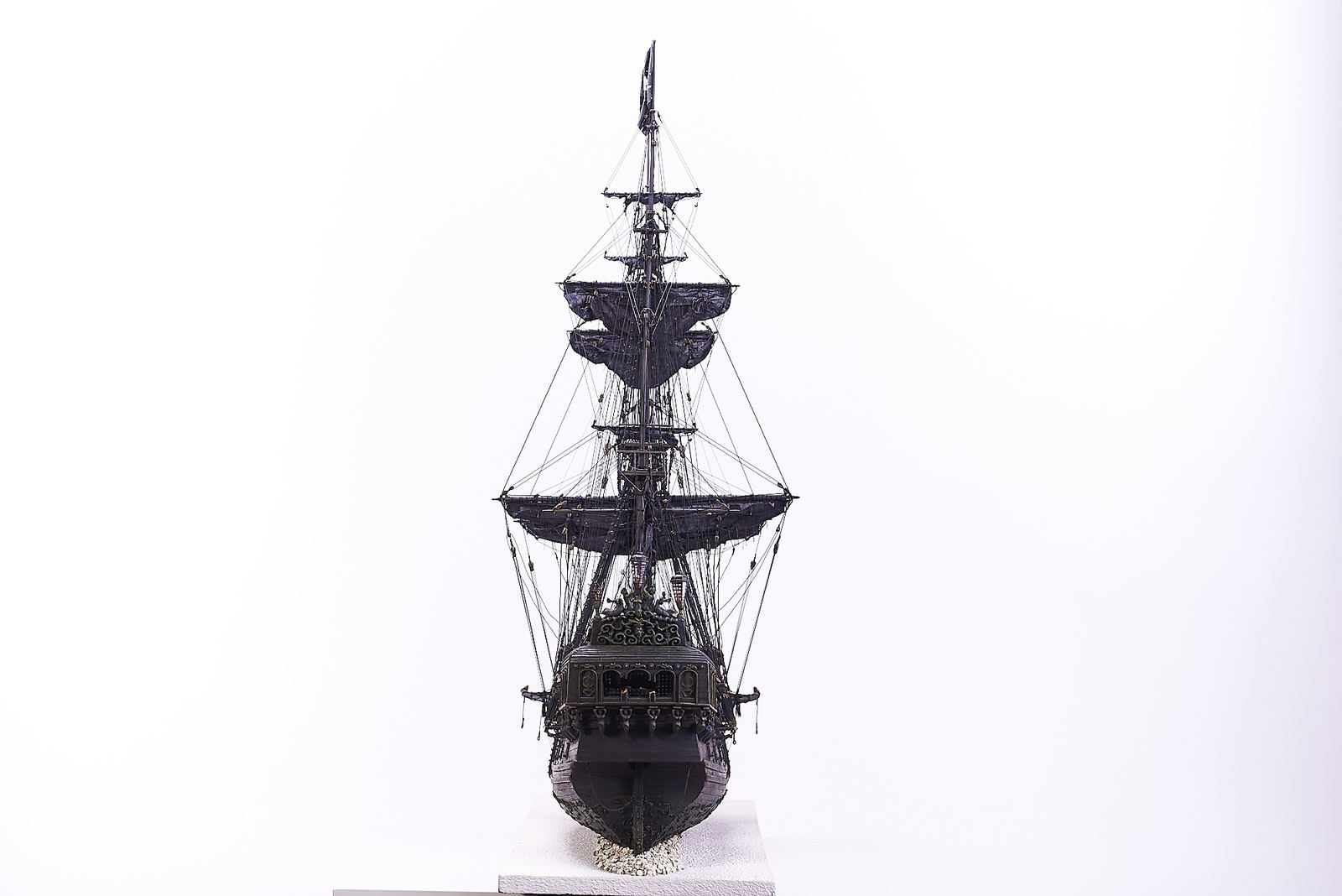 How the Black Pearl (in Davy Jones' cache) model was built. Part 7 - My, Black Pearl, Pirates of the Caribbean, Handmade, Wood products, Stand modeling, Longpost