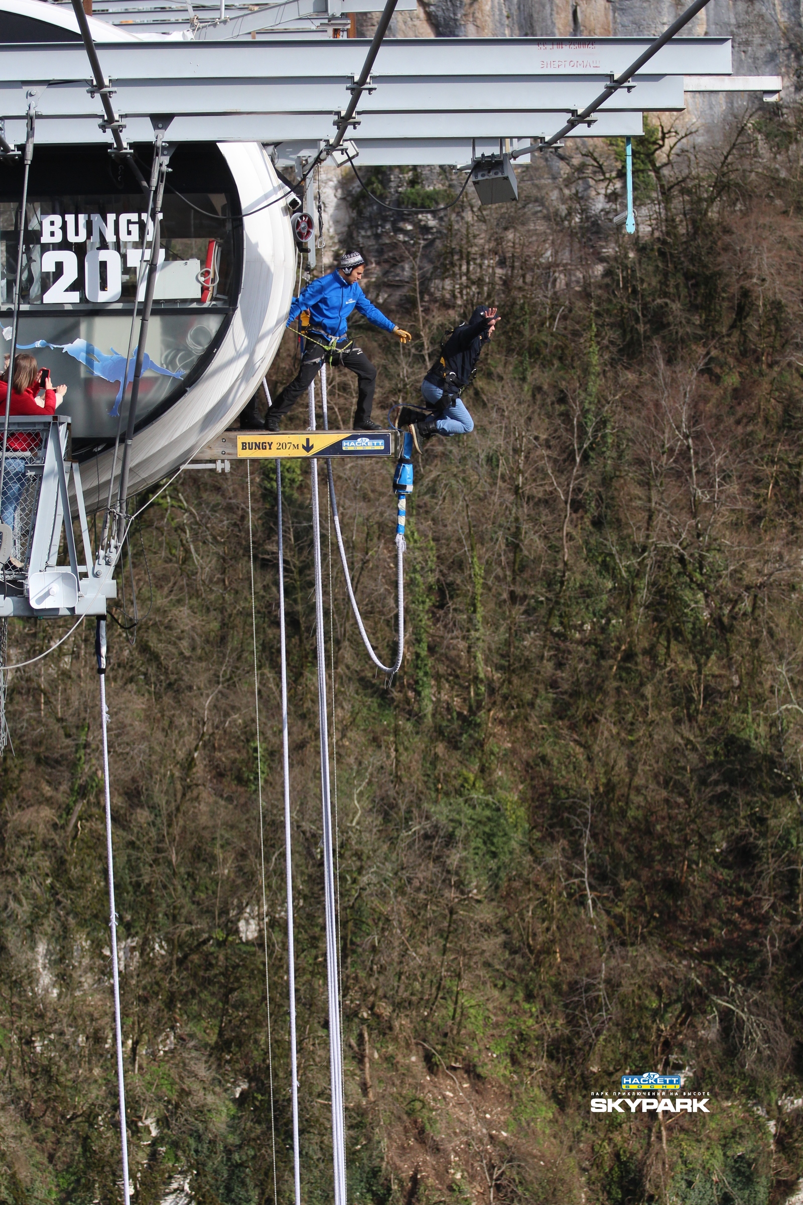 Прыжок с 207 метров, bungy. - Моё, Скайпарк, Bungy207, Skypark, Сочи, Банджи-Джампинг, Видео, Длиннопост