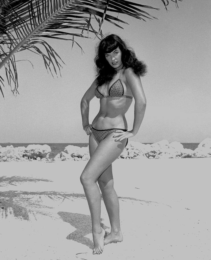 Pin-up queen Bettie Page - NSFW, Betty Page, beauty, Retro, Longpost