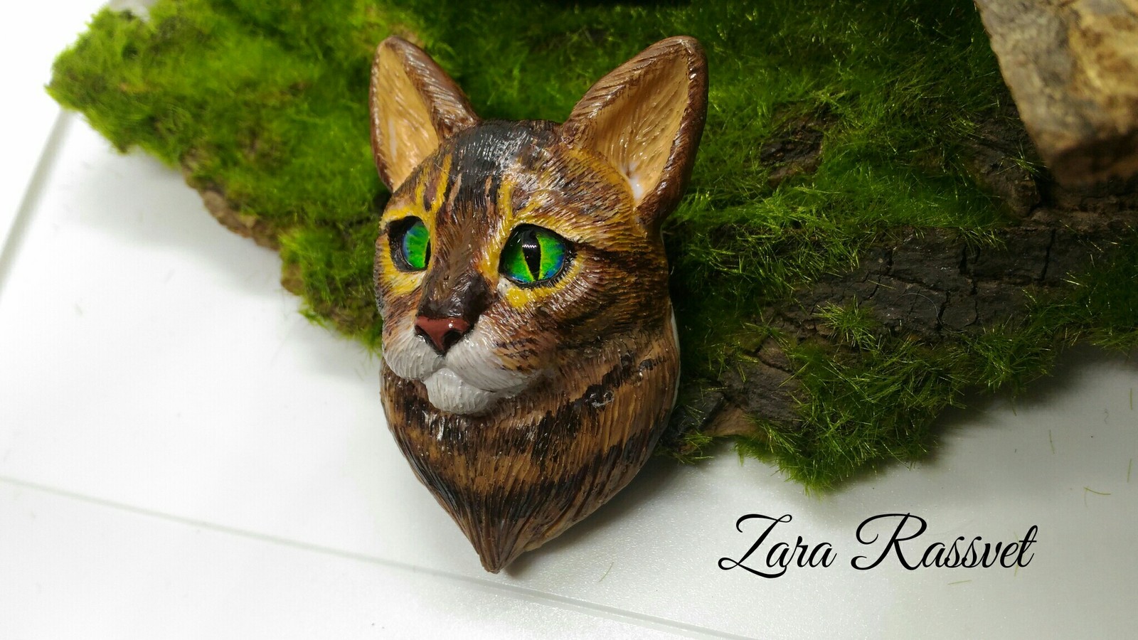 Jewelry made of polymer clay. Animalism - My, Brooch, cat, Decoration, Polymer clay, Handmade, Longpost