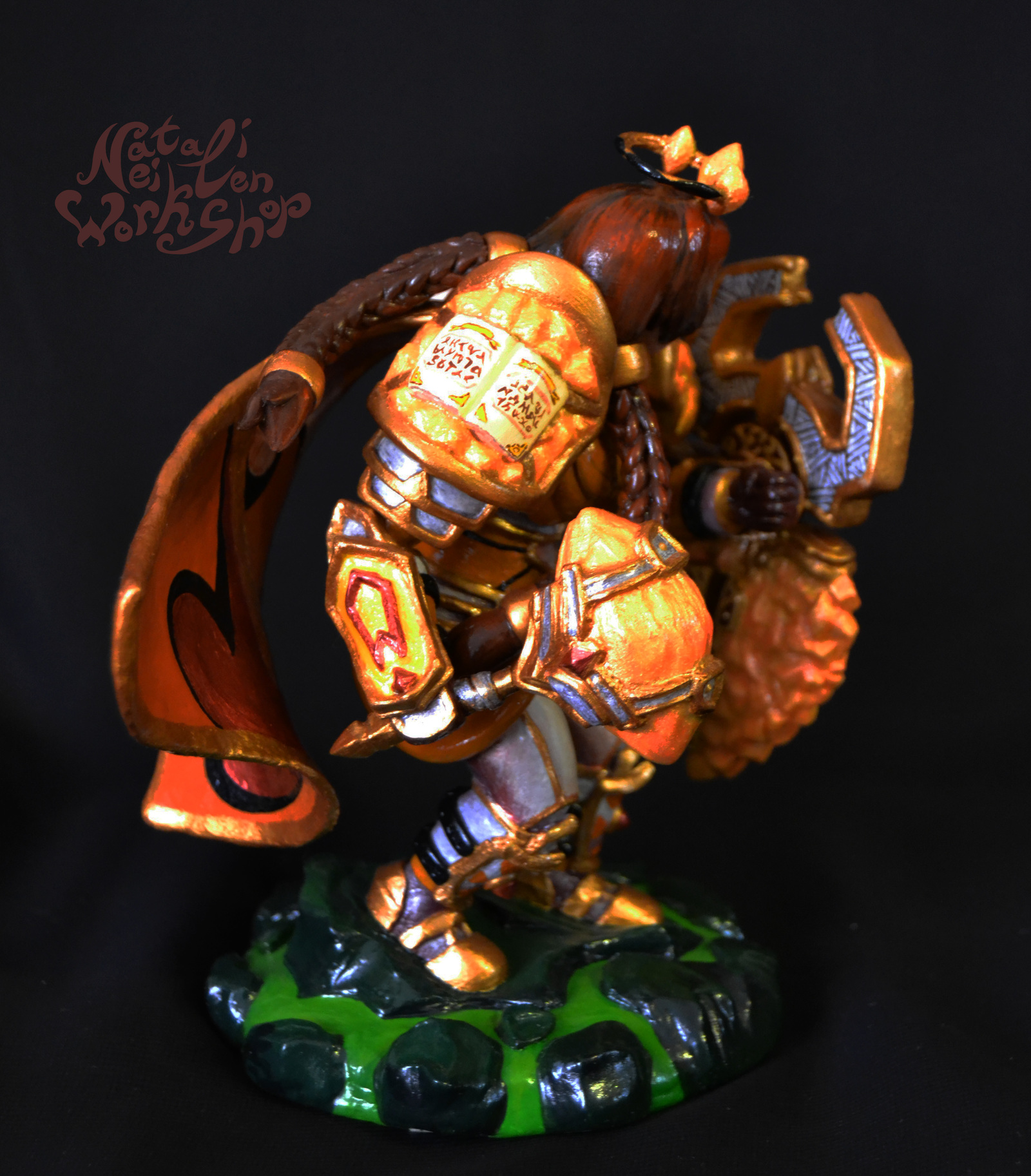 Dwarf Paladin (World of Warcraft) - My, World of warcraft, MMORPG, Figurine, Handmade, Computer games, Blizzard, Paladin, Dwarves, Longpost, Figurines