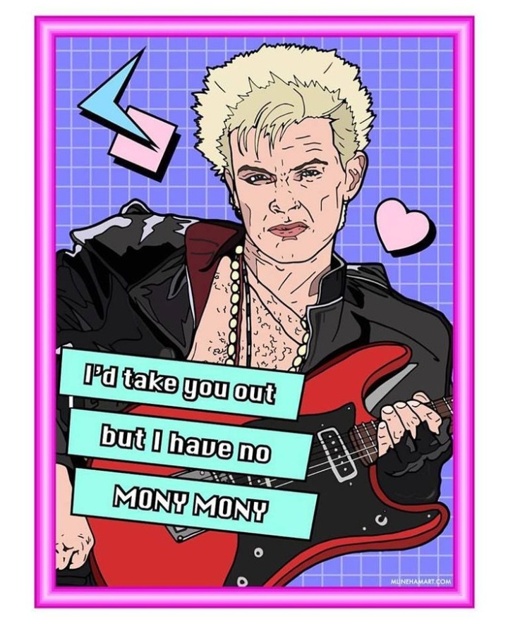 Rock Valentine's Day Cards, Part 2 - David Bowie, Valentine's Day, Longpost, Rock, Postcard, Valentine, 80s-90s