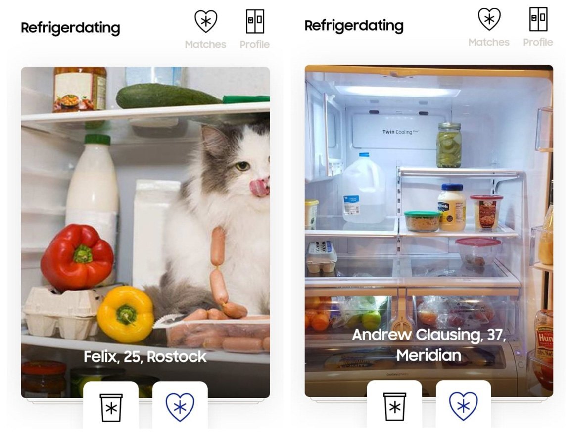 Появился сайт знакомств для тех, у кого не пустой холодильник - День святого Валентина, Знакомства, Интересное, Tinder, Samsung, Любовь, Длиннопост
