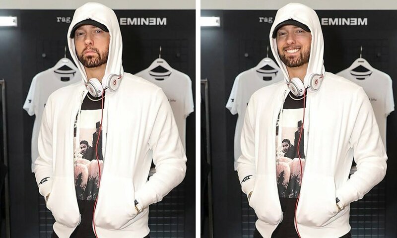 Eminem never smiles so I forced him. - Eminem, Smile, Photoshop, Longpost