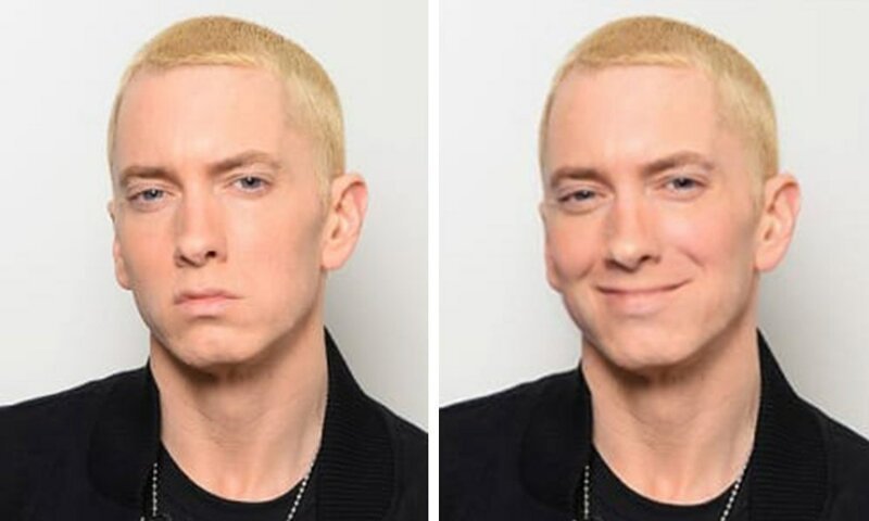 Eminem never smiles so I forced him. - Eminem, Smile, Photoshop, Longpost