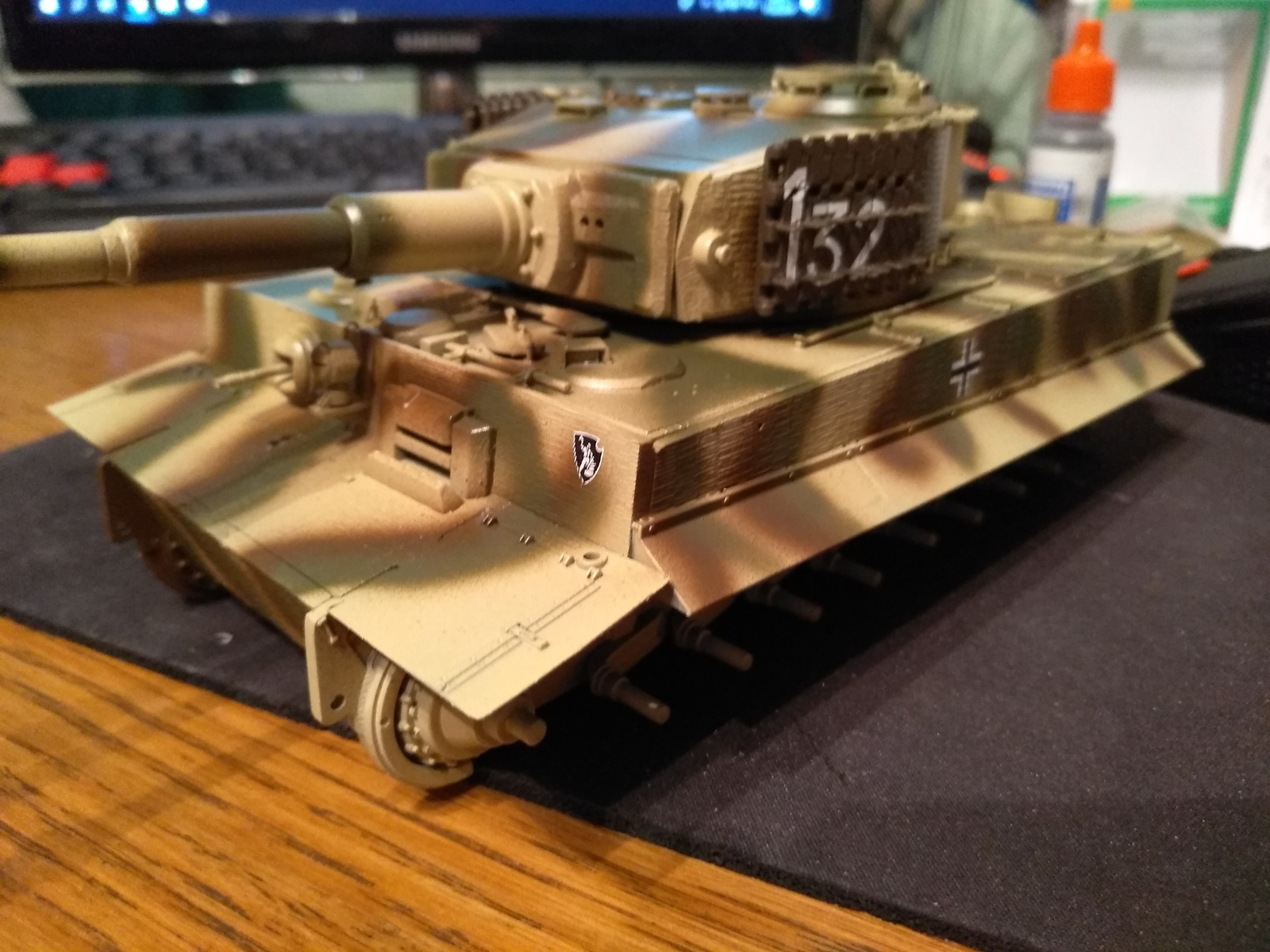 I continue Tiger 6624 from Dragon and Panther A from meng. - My, Stand modeling, Tiger, Panther, Coloration, Models, Assembly, Modeling, The Great Patriotic War, Longpost