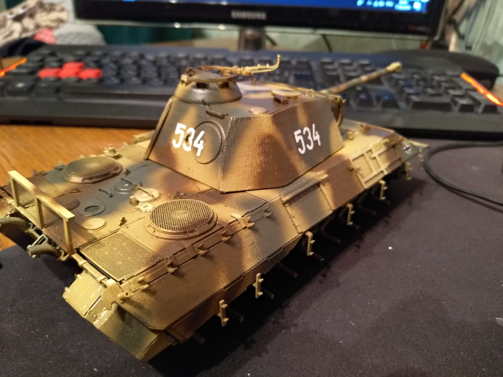 I continue Tiger 6624 from Dragon and Panther A from meng. - My, Stand modeling, Tiger, Panther, Coloration, Models, Assembly, Modeling, The Great Patriotic War, Longpost