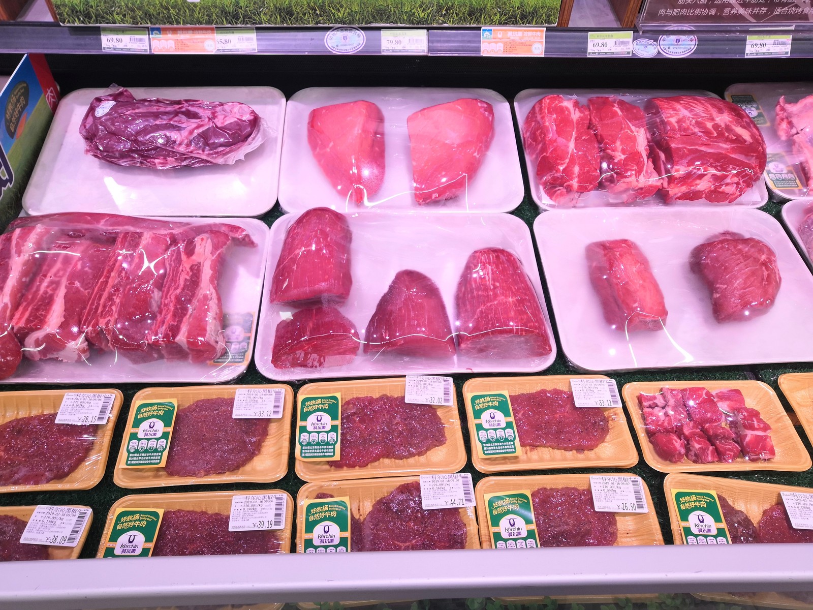 Supermarket in central China, part 3: Meat (+ video from the market) - My, China, Supermarket, Prices, Products, Longpost, Video