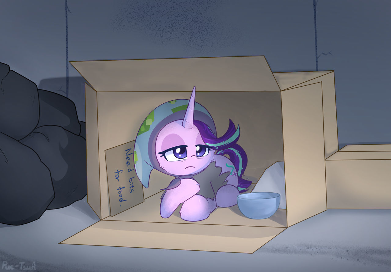 Homeless - My little pony, PonyArt, Starlight Glimmer, Puetsua