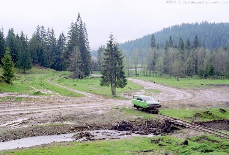 Journey of German journalists of the 1991 model in the Romanian Carpathians on a railcar with a body from the Volga - Trolley, Volga, Railway transport, Longpost