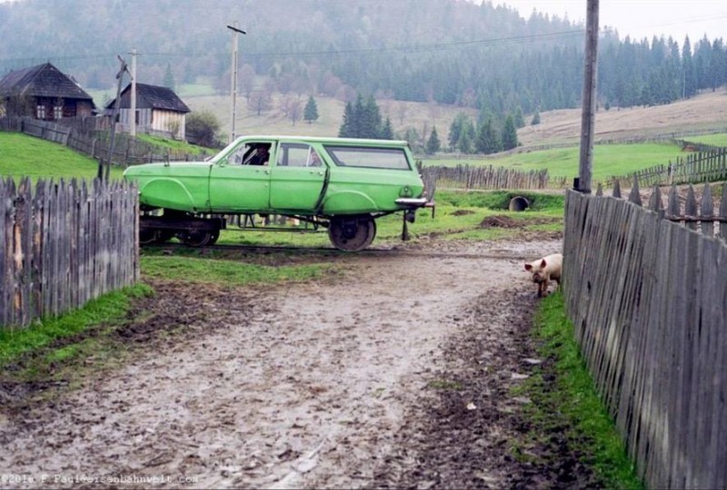 Journey of German journalists of the 1991 model in the Romanian Carpathians on a railcar with a body from the Volga - Trolley, Volga, Railway transport, Longpost