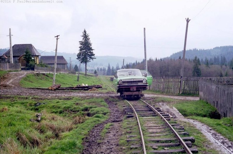 Journey of German journalists of the 1991 model in the Romanian Carpathians on a railcar with a body from the Volga - Trolley, Volga, Railway transport, Longpost