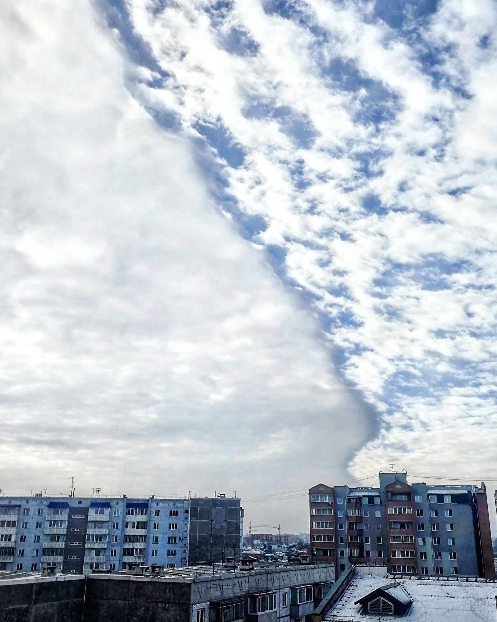 View from the window today - My, Sky, Clouds, Khakassia, The photo