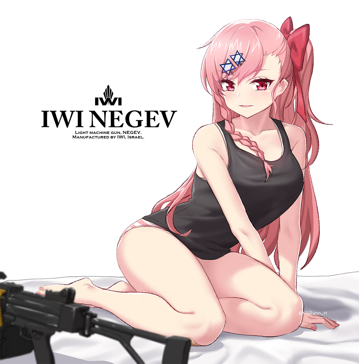 Negev - Anime art, Girls frontline, Negev