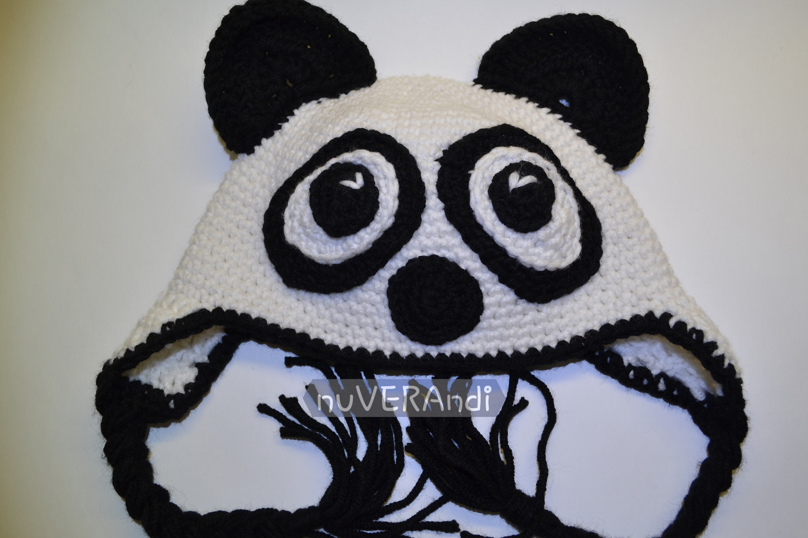 Pando hat :-) - My, Knitting, Crochet, Needlework with process, Cap, Panda, Longpost