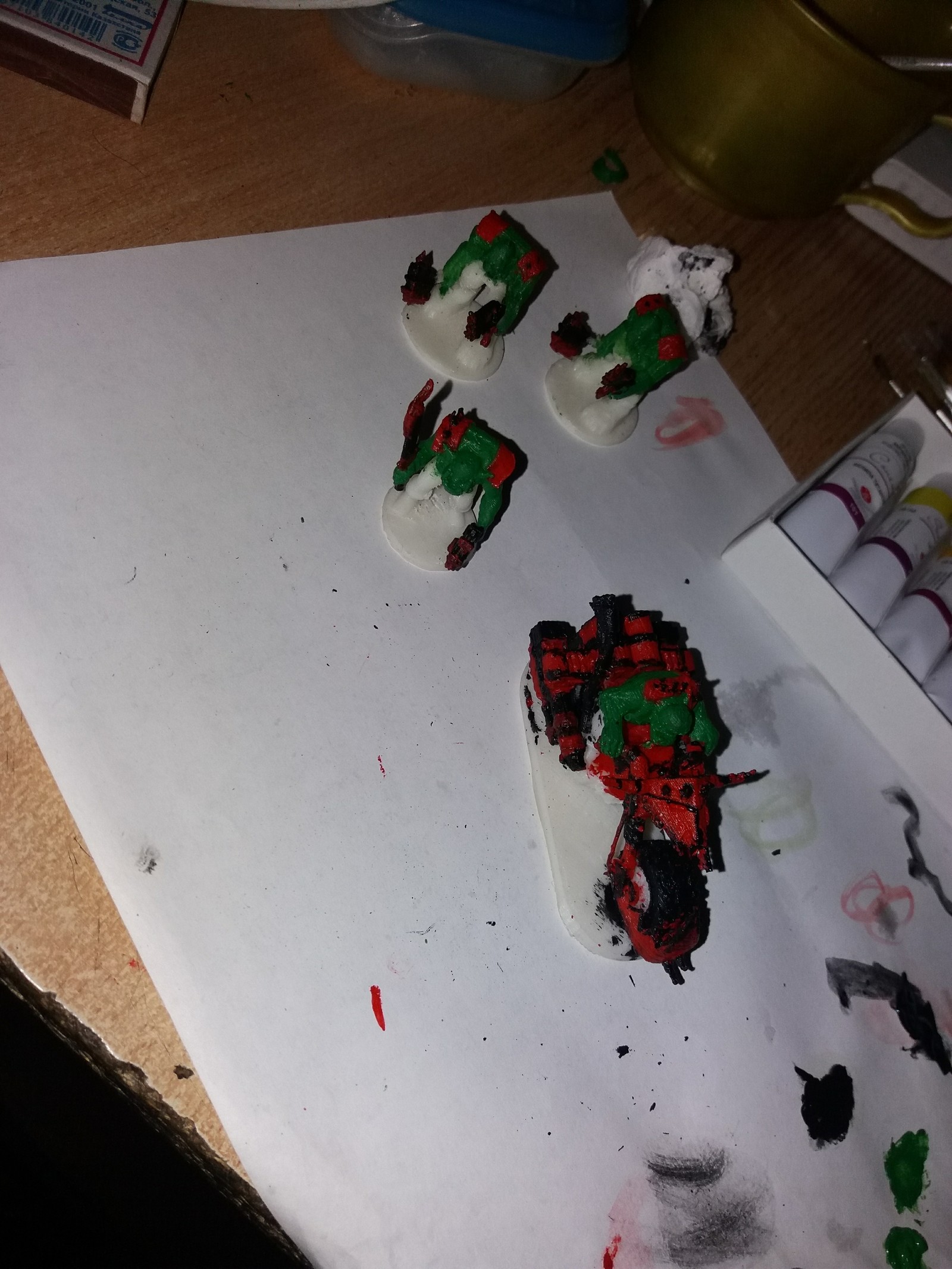 Warhammer 40k - orc warband on a 3d printer - My, Warhammer 40k, 3D printer, Needlework with process, Painting miniatures, Longpost