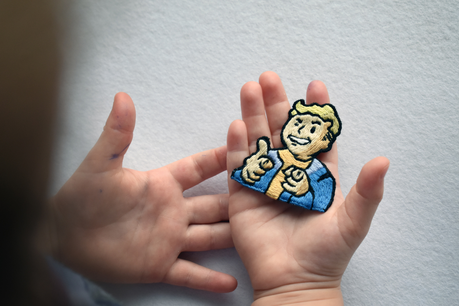 Fallout Vault Boy Patch - My, Embroidery, With your own hands, Stripe, Children, Fallout, Vault boy, Walt Boy