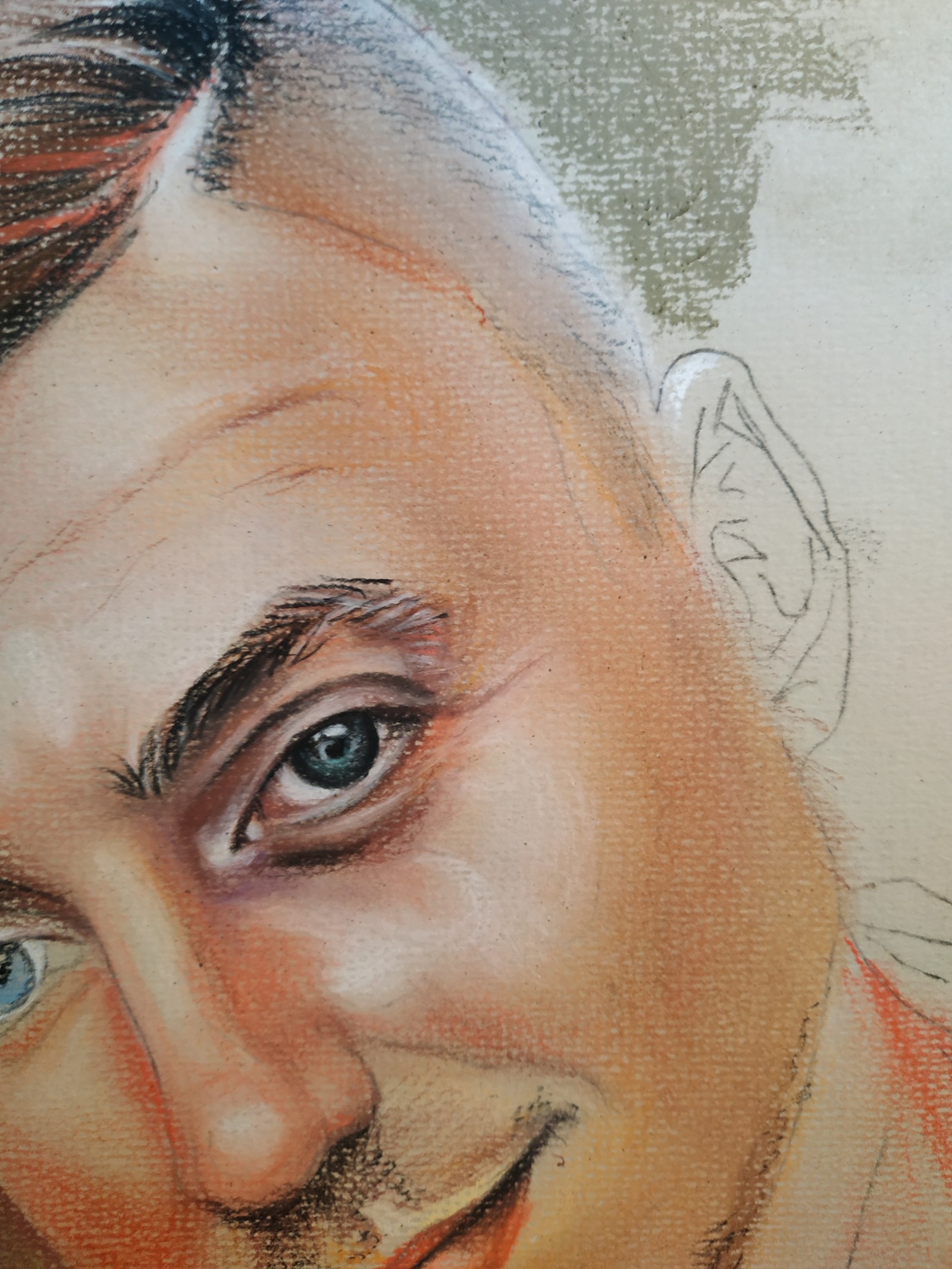 Mastering pastel-2 - My, Dry pastel, Portrait, Longpost