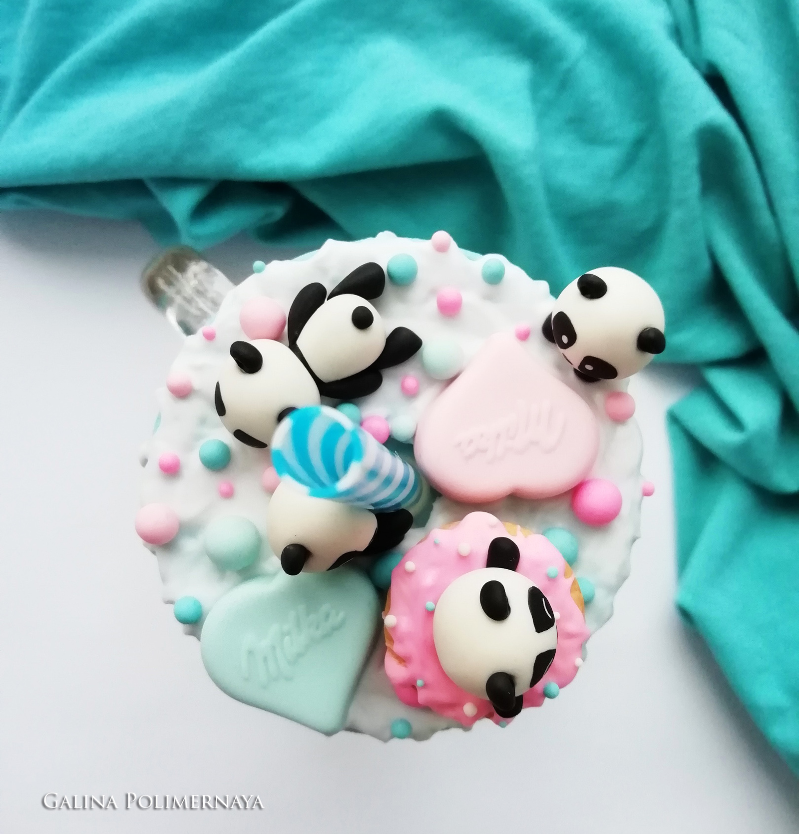 There are never too many pandas ^_^ - My, Panda, Polymer clay, Needlework without process, Handmade, Jar, Handmade, Лепка, Kawaii, Longpost