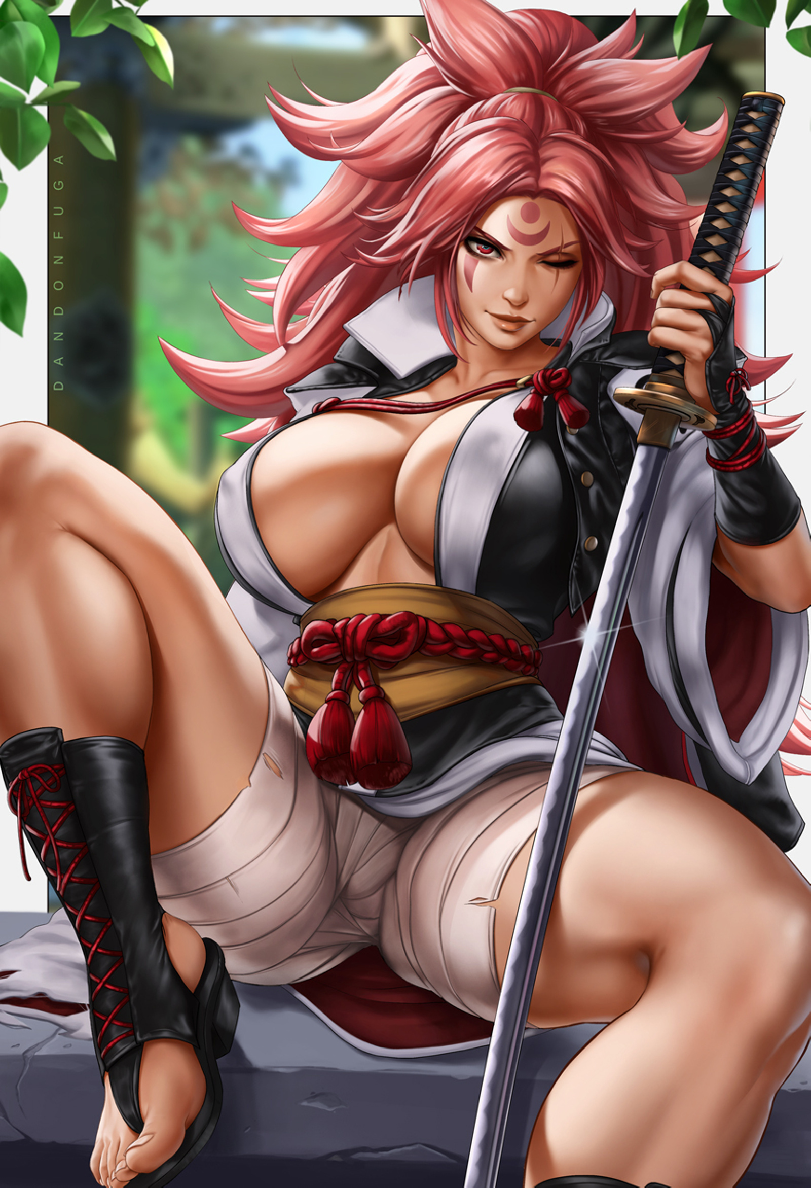 Baiken Art - Art, Dandonfuga, Guilty gear, Baiken, Girls, Anime art