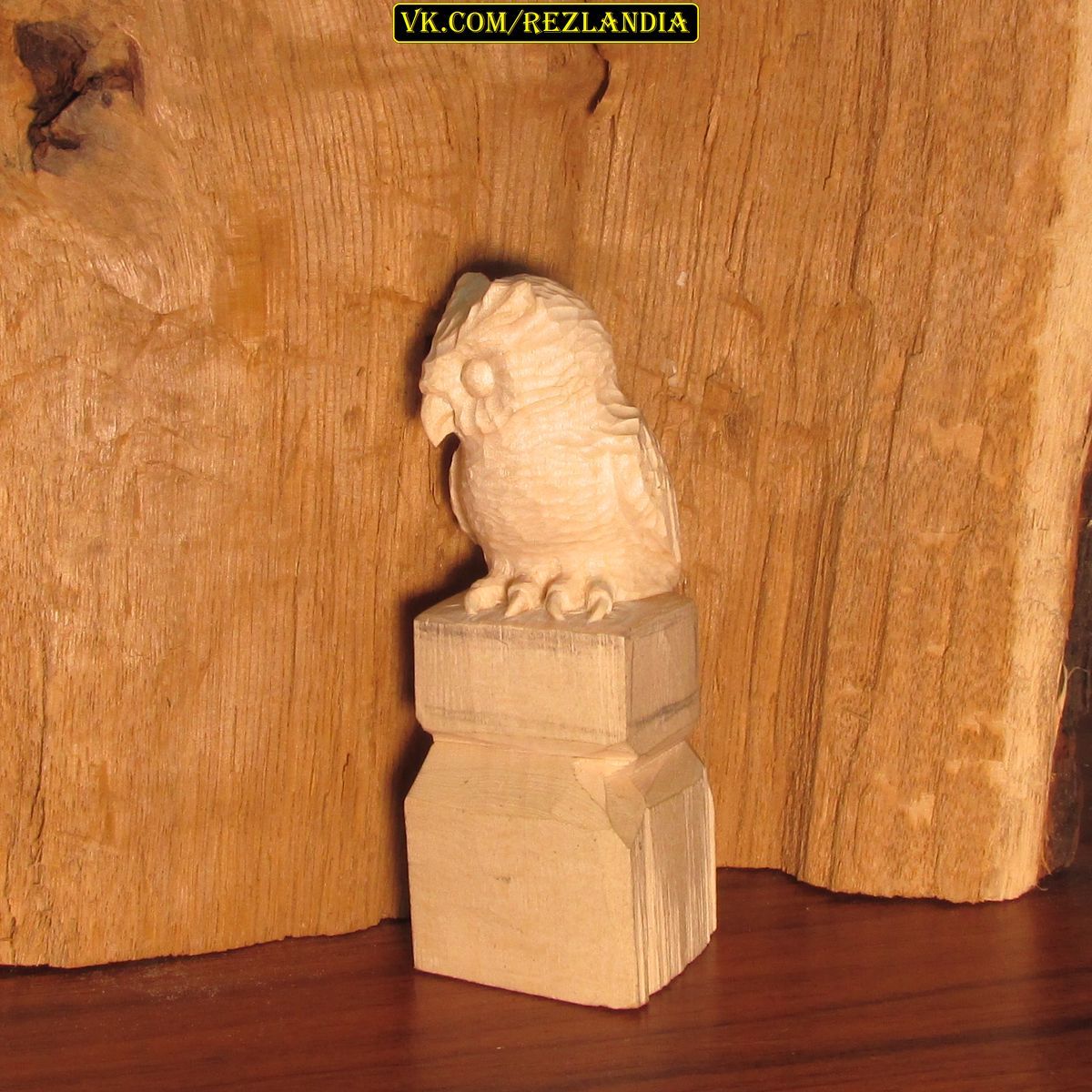 Two incisors - the owl is ready - My, Wood carving, With your own hands, Handmade, Owl, Miniature, Needlework with process, Longpost