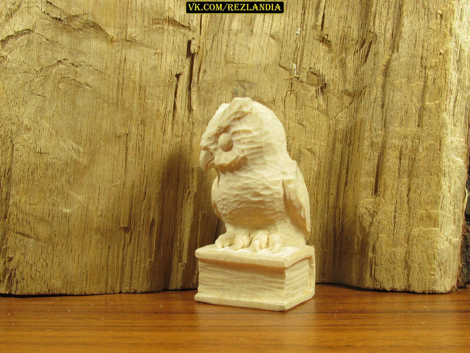 Two incisors - the owl is ready - My, Wood carving, With your own hands, Handmade, Owl, Miniature, Needlework with process, Longpost