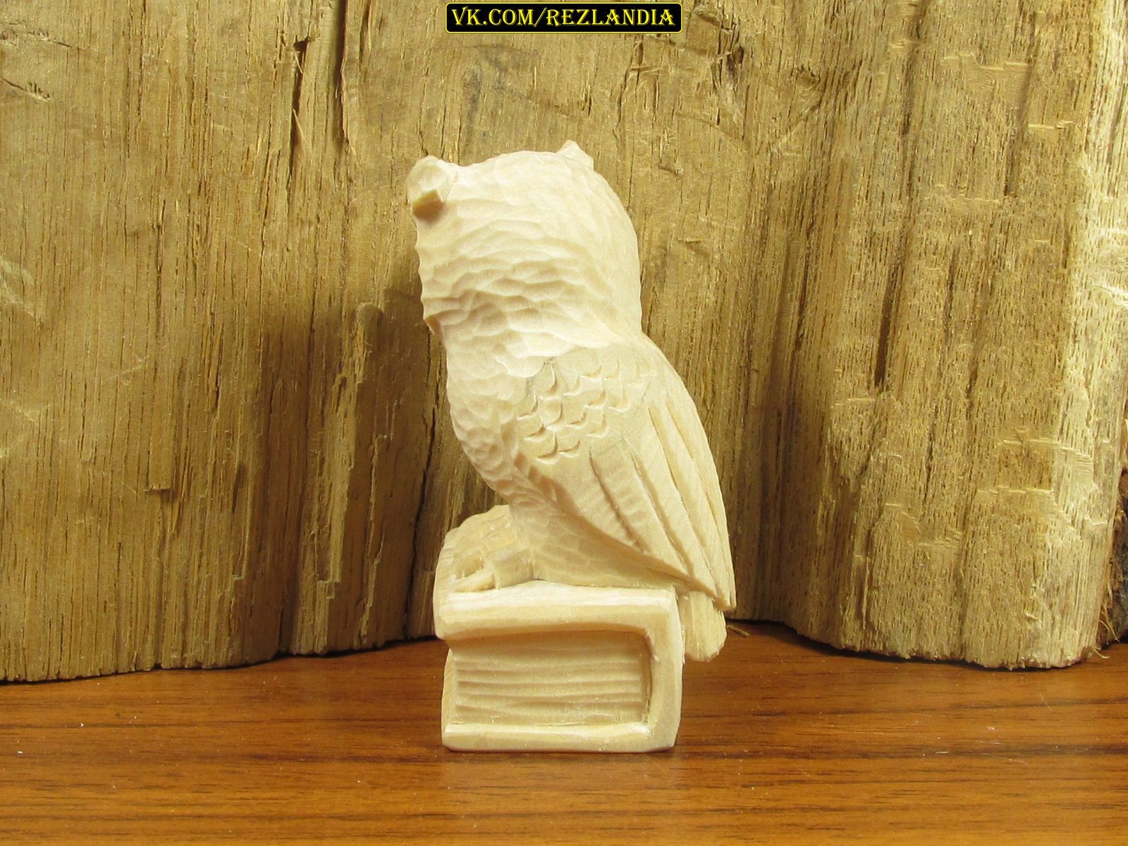 Two incisors - the owl is ready - My, Wood carving, With your own hands, Handmade, Owl, Miniature, Needlework with process, Longpost