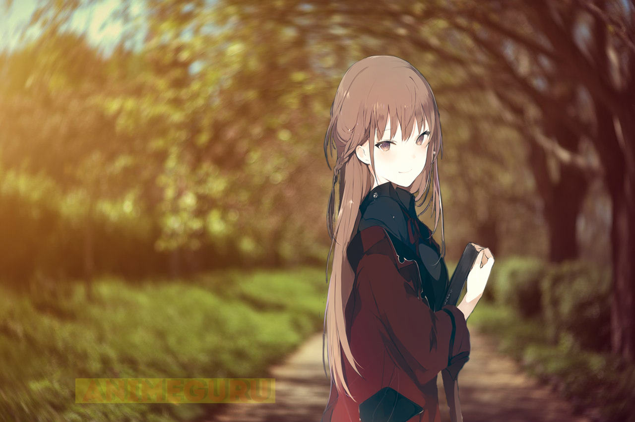 Chan in the forest - My, Anime art, Anime original, Anime, Forest