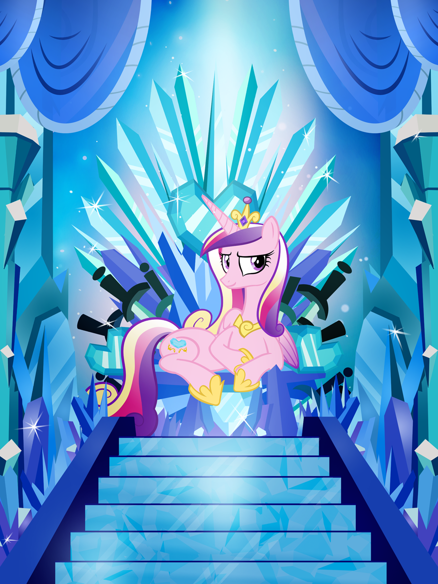 The Crystal Throne - My Little Pony, Игра престолов, Кроссовер, Princess Cadance, Железный трон, Pixelkitties