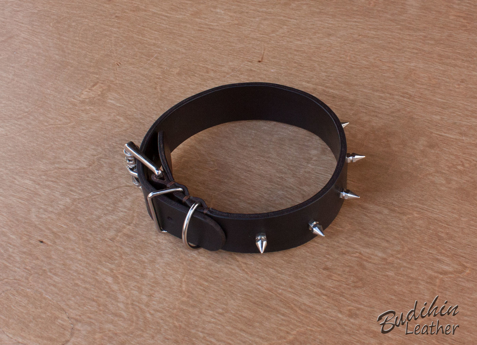 Collar with spikes - My, Collar, Leather, Handmade, With your own hands, Longpost