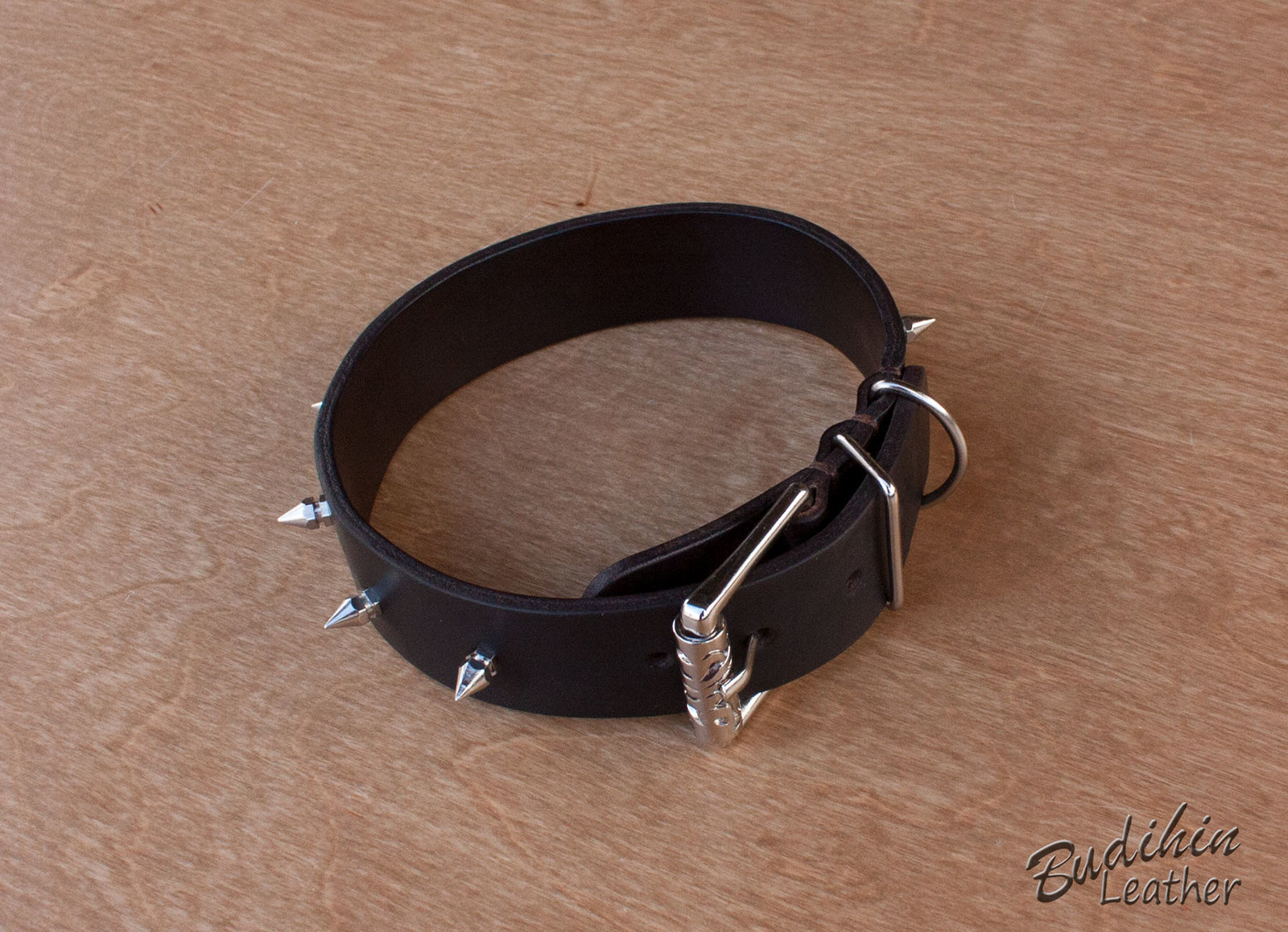 Collar with spikes - My, Collar, Leather, Handmade, With your own hands, Longpost