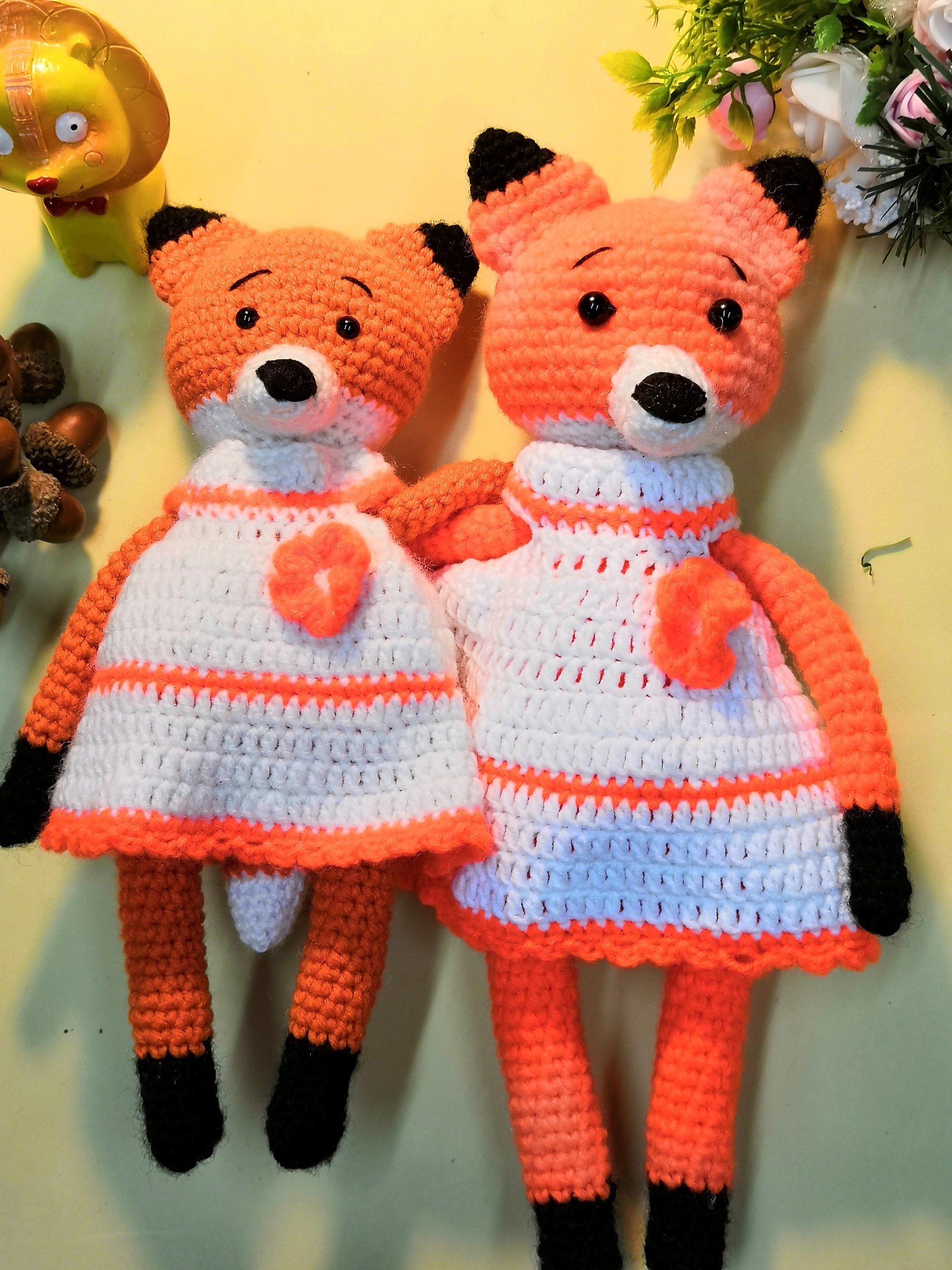 And again the cubs .... February is just such a fox month for me - My, Toys, I knit, Knitting, Longpost, With your own hands, Fox