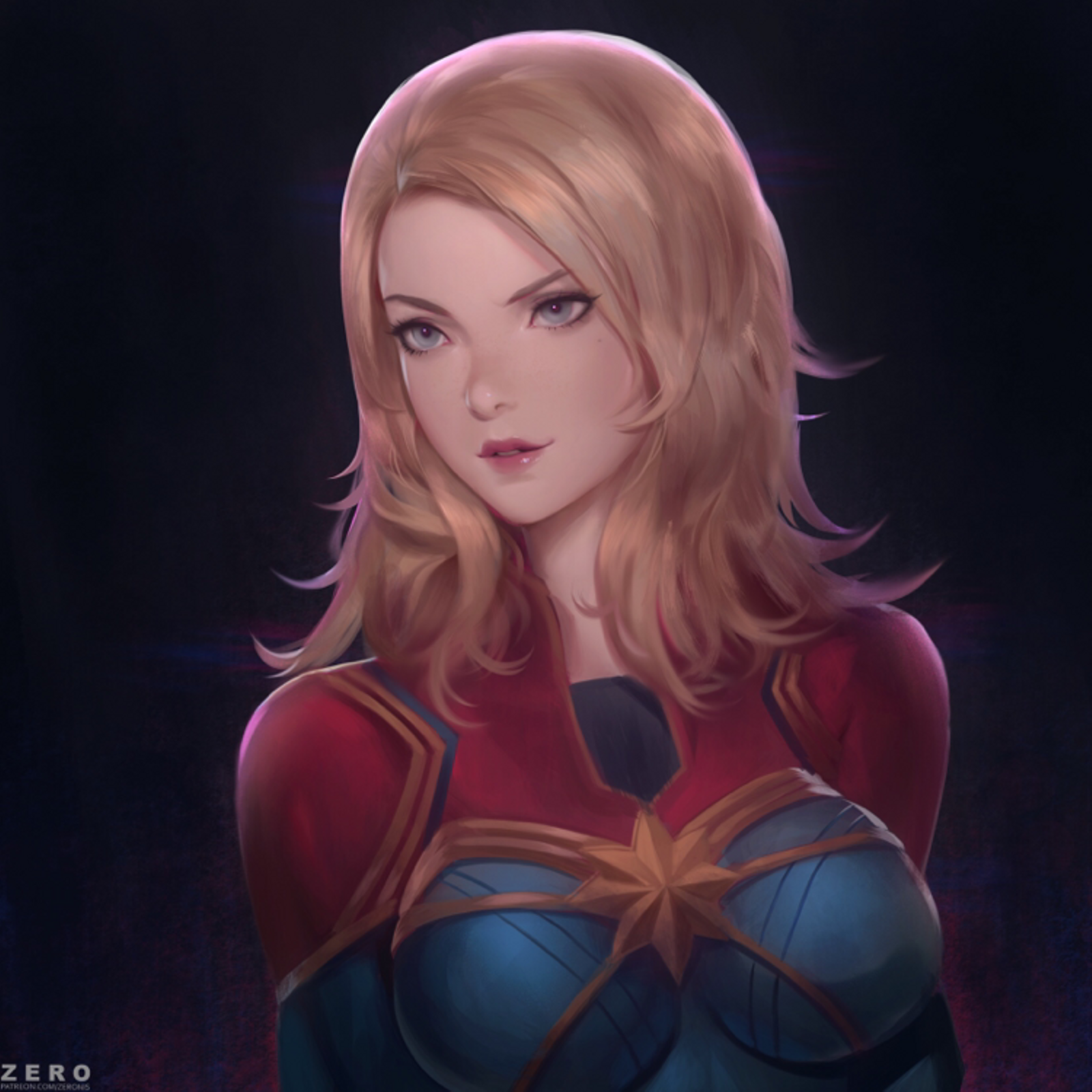 Captain Marvel Art | Пикабу