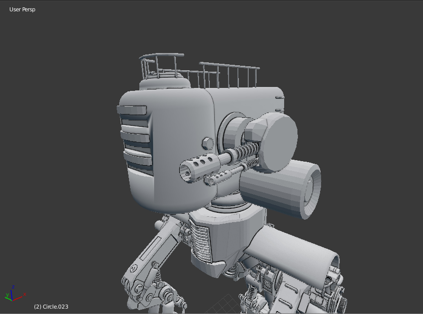 Robot - My, Blender, 3D, Modeling, 3D modeling, Longpost