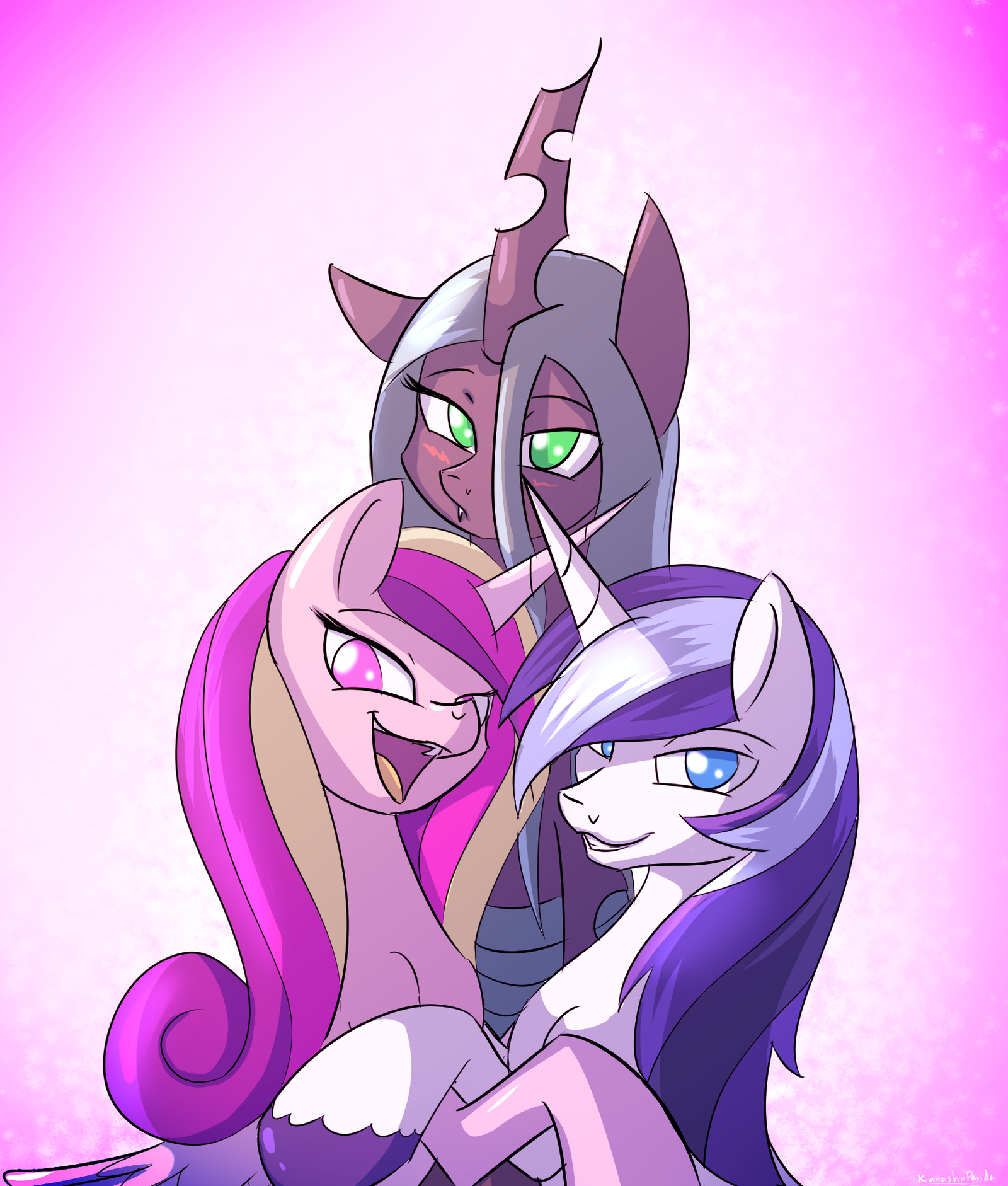 Royal Besties - My little pony, Queen chrysalis, Princess cadance, Shining armor, , , Kanashiipanda