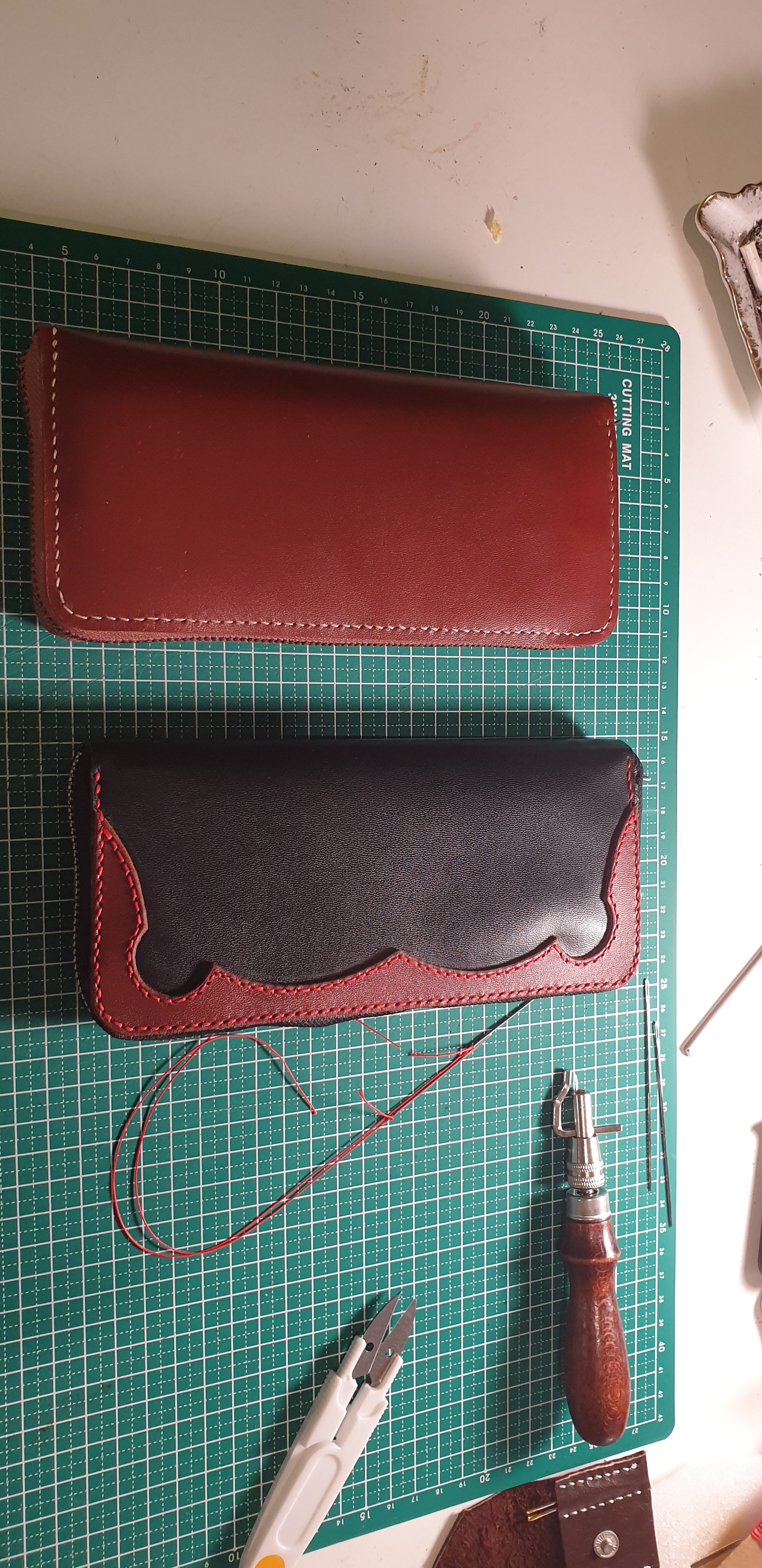 Made a new wallet. - My, Natural leather, Wallet, With your own hands, Longpost